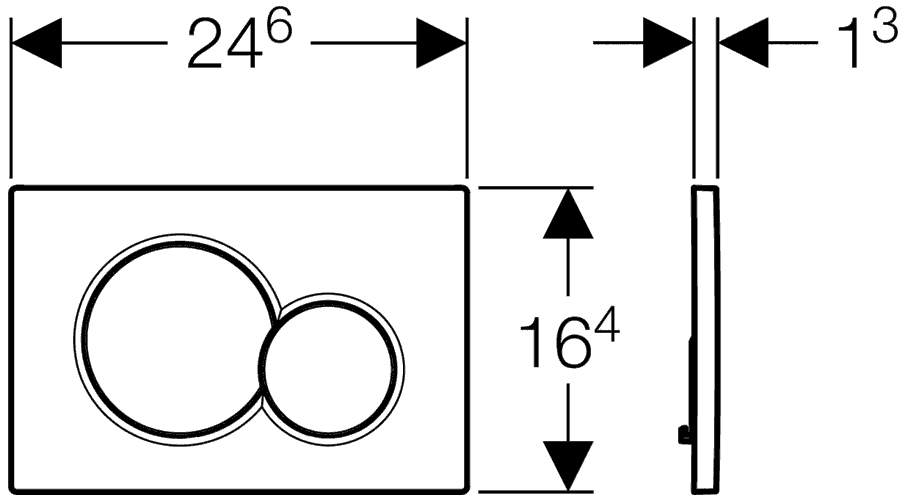 Geberit Sigma01 115.770.46.5 Клавиша смыва для унитаза (матовый хром)