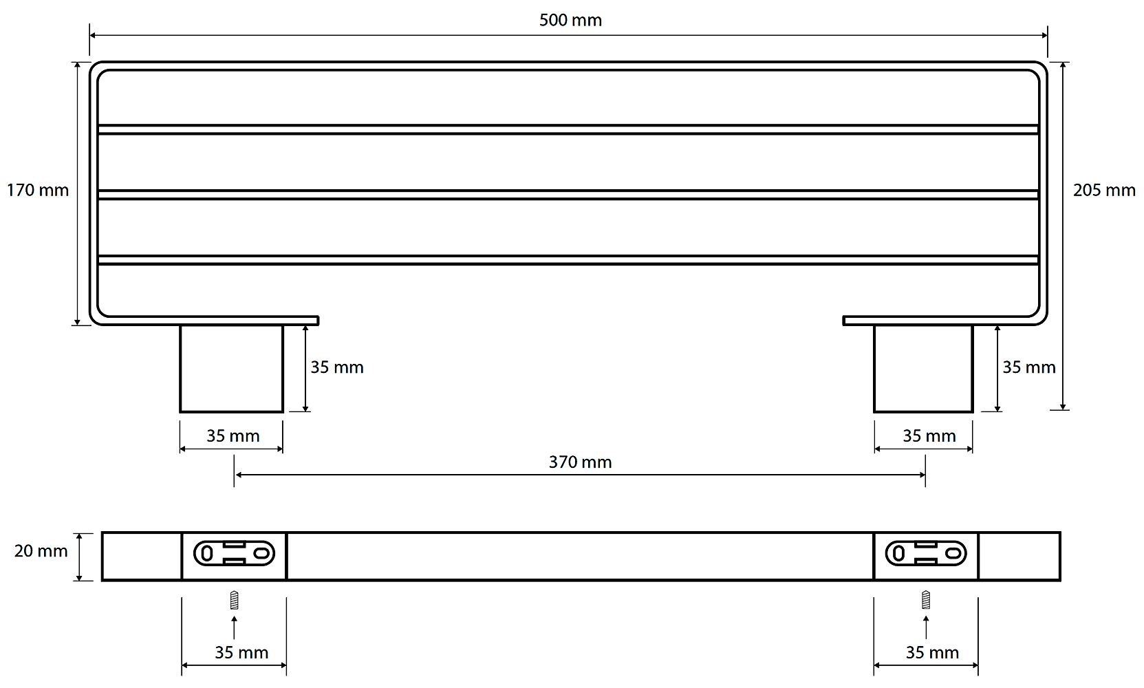 Bemeta Nero 135002180 Полка для полотенец (чёрный)