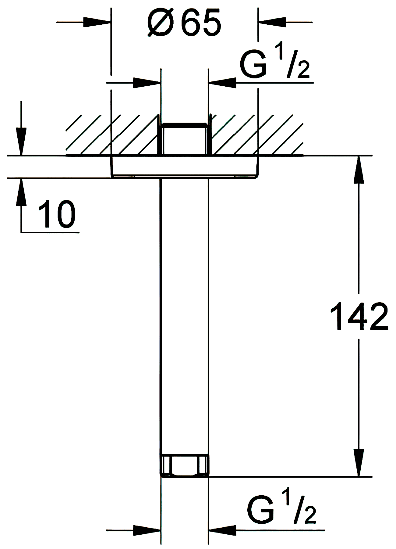 Grohe Rainshower 28724 000 Кронштейн для душа потолочный