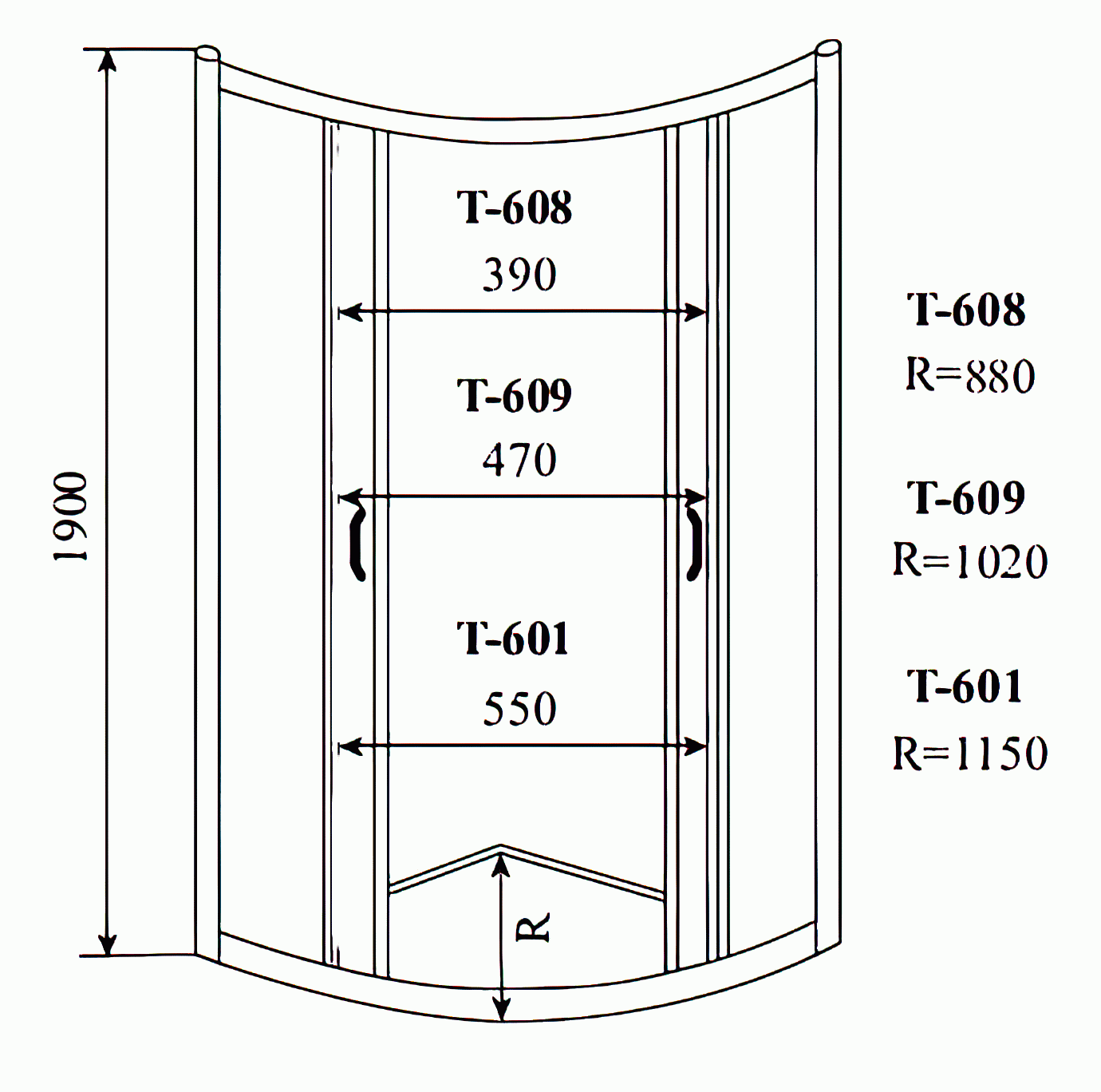 Timo Altti 601 Clean Glass Душевой уголок 100x100x190