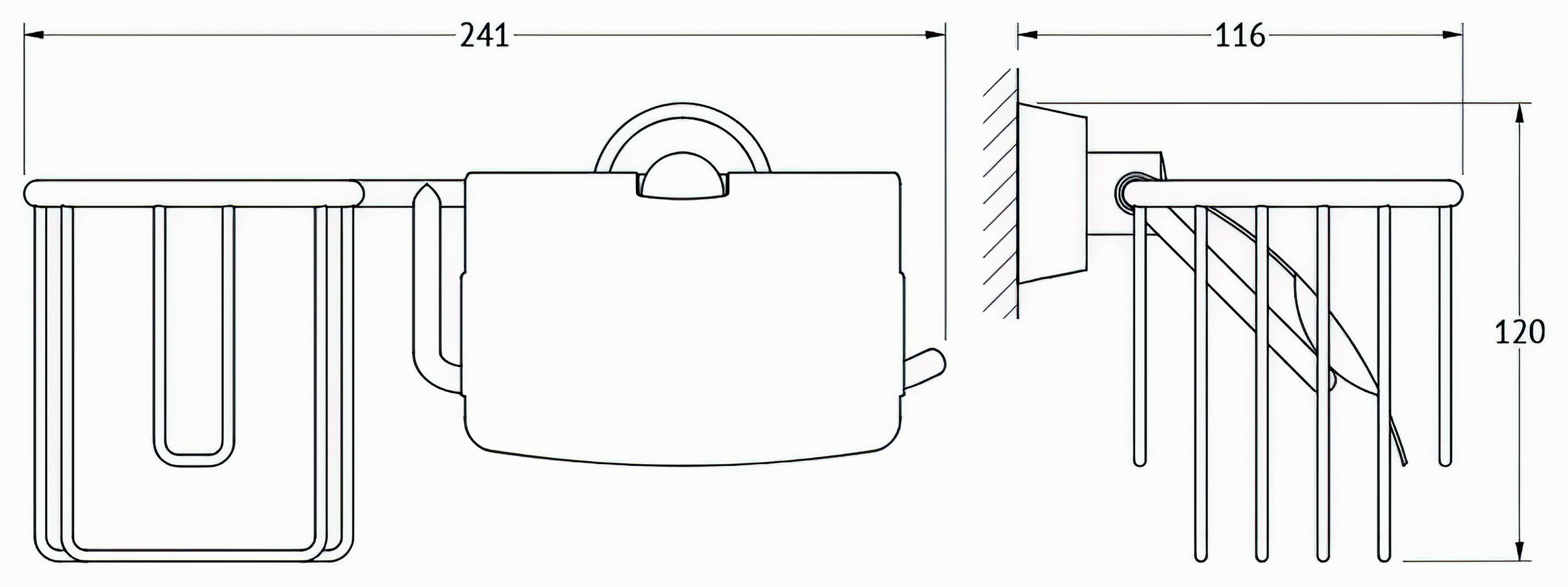 FBS Vizovice VIZ054 Держатель освежителя воздуха и туалетной бумаги с крышкой