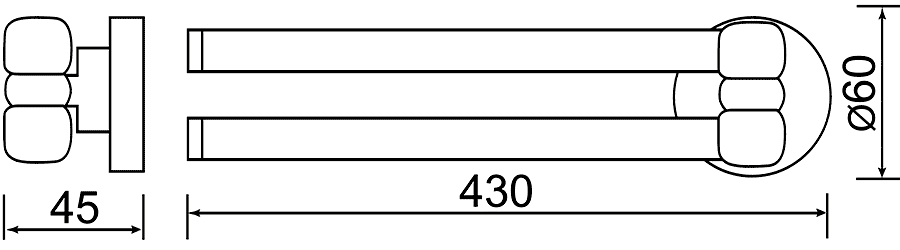 Mofem Fiesta 501-1013-00 Полотенцедержатель двойной поворотный