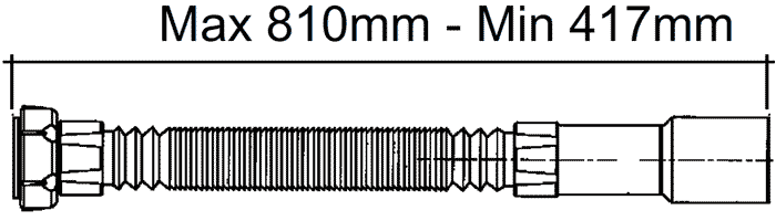 Jimten A-103 022042  Гофрированная труба 1-1/4"x32/40 L=400-800 мм