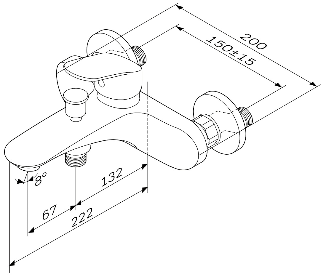 AM·PM Like F8010016 Смеситель для ванны