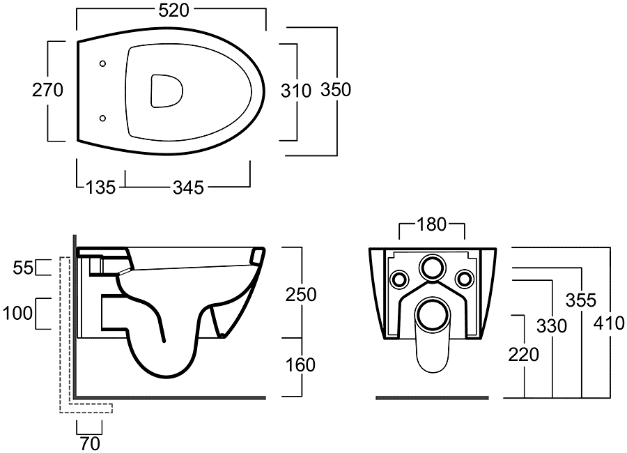 Simas LFTSpazio LFT18/LFT006 Унитаз подвесной с сидением и крышкой SoftClose