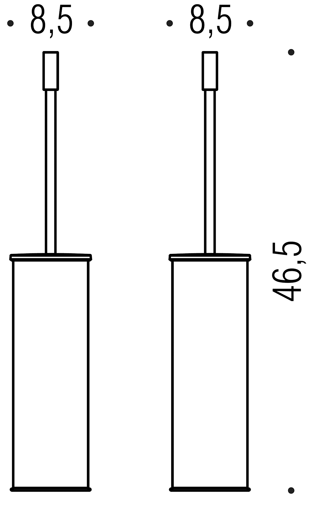 Colombo Plus W4961 BM Ёршик напольный (белый)