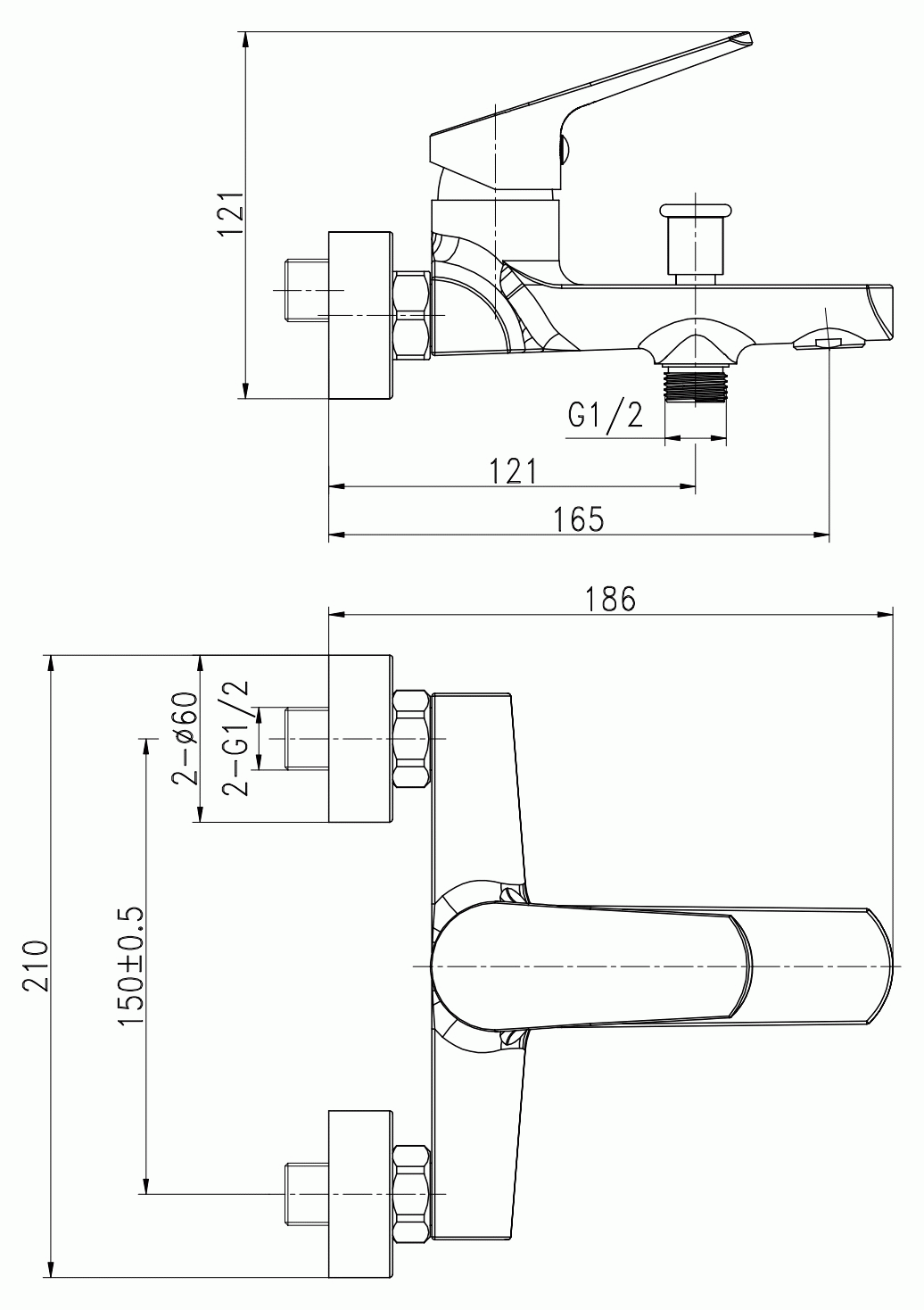 Cersanit Flavis 63035 Смеситель для ванны