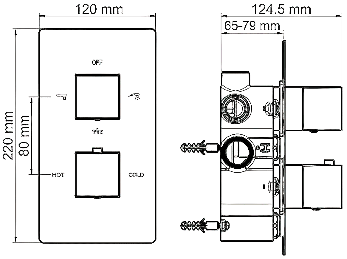 WasserKraft Alme 1544 Thermo Встраиваемый термосмеситель для ванны