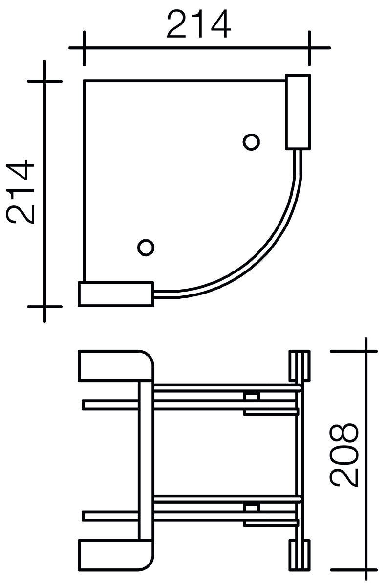 Schein Allom 2212B Полка угловая 2-х ярусная