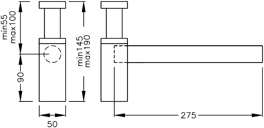 Hatria YXMY  Сифон 1-1/4"х32 мм для донного клапана