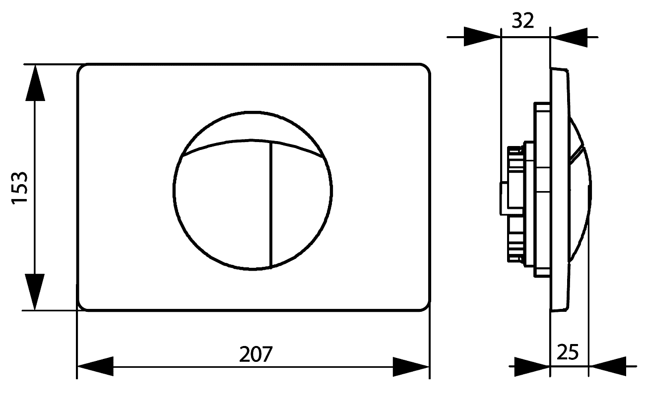 Sanit Redonda S701 16.701.D2..0010 Клавиша смыва для унитаза (бронза)