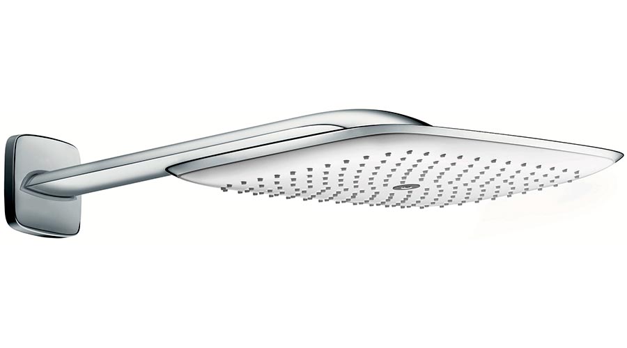 Hansgrohe PuraVida 27437 400  Верхний душ с отводом из стены (хром/белый)