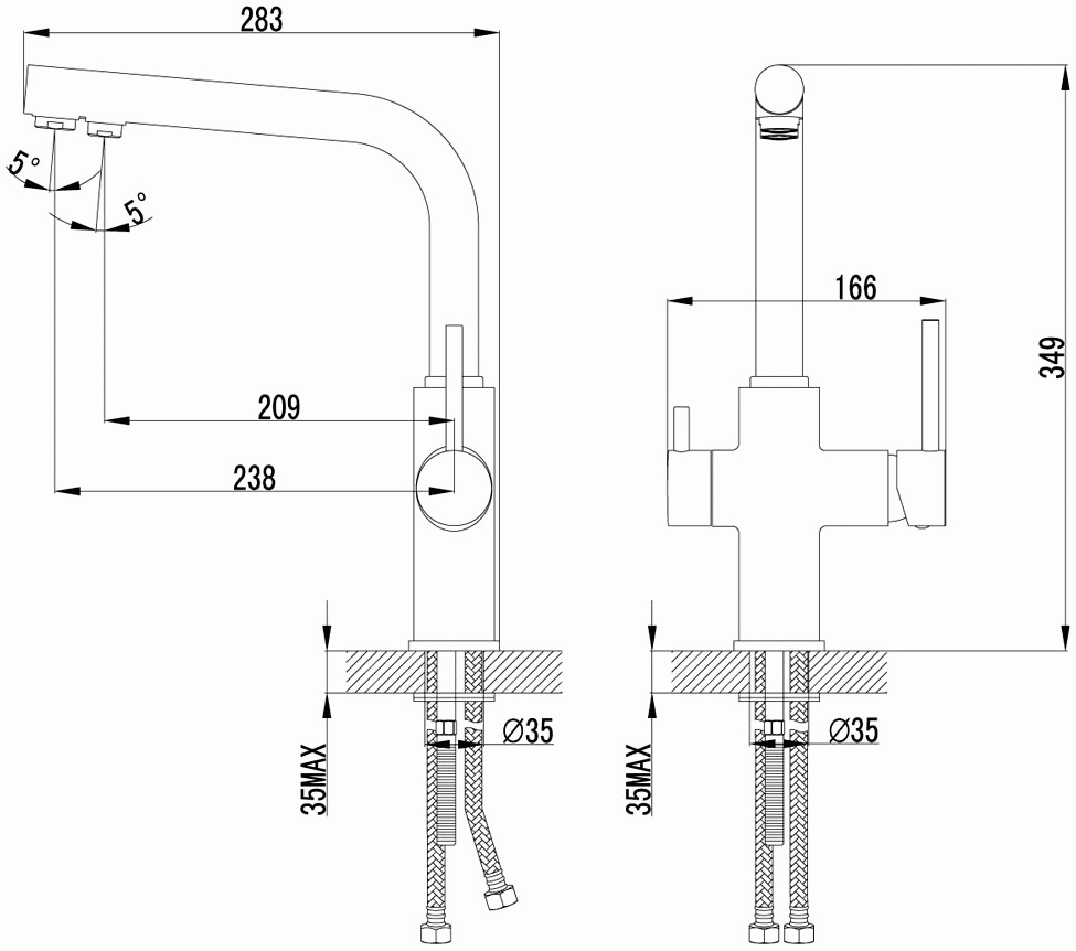 Lemark Comfort LM3060C Смеситель для кухни