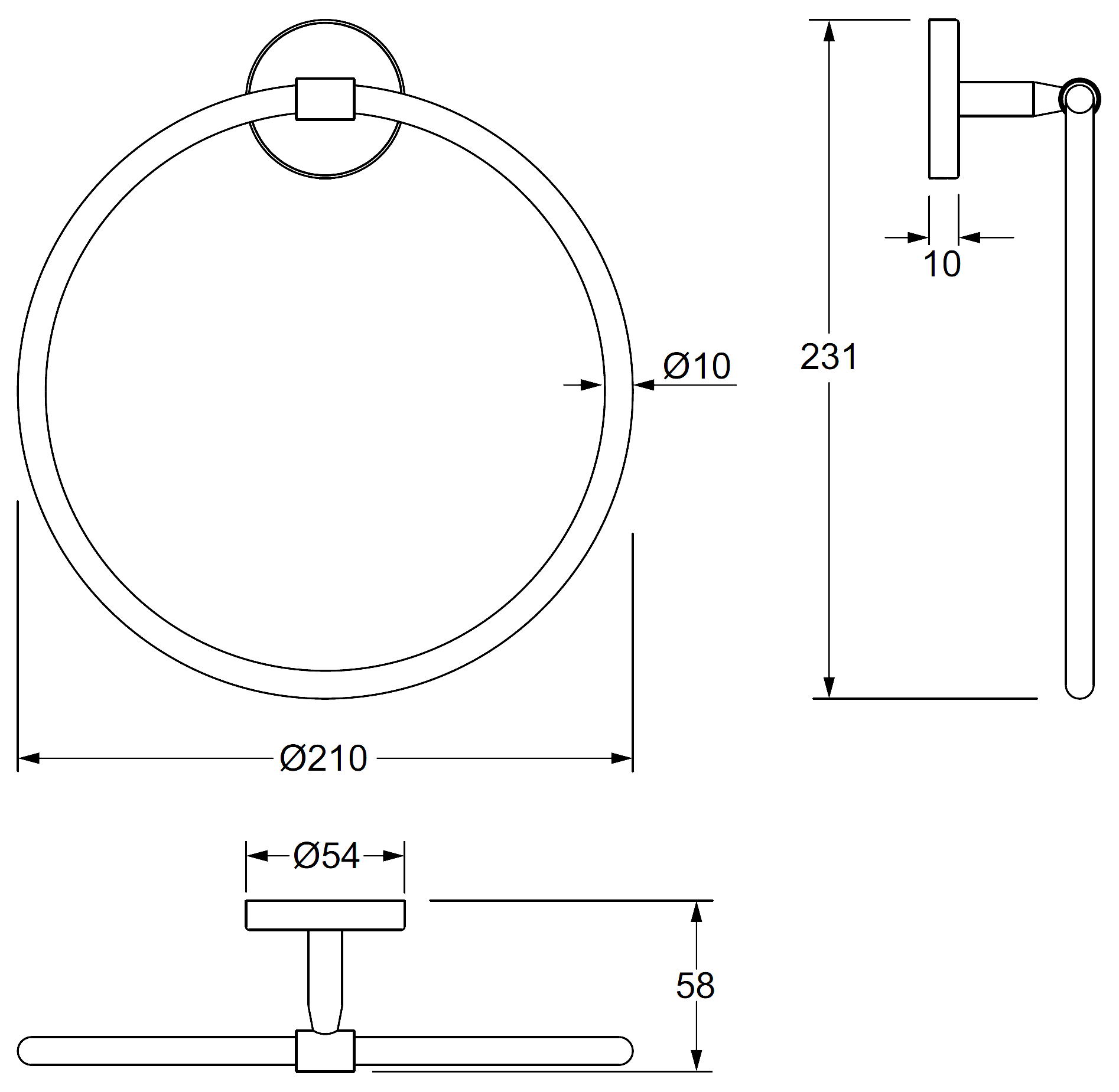 Grohe BauCosmopolitan 40460 001 Полотенцедержатель-кольцо