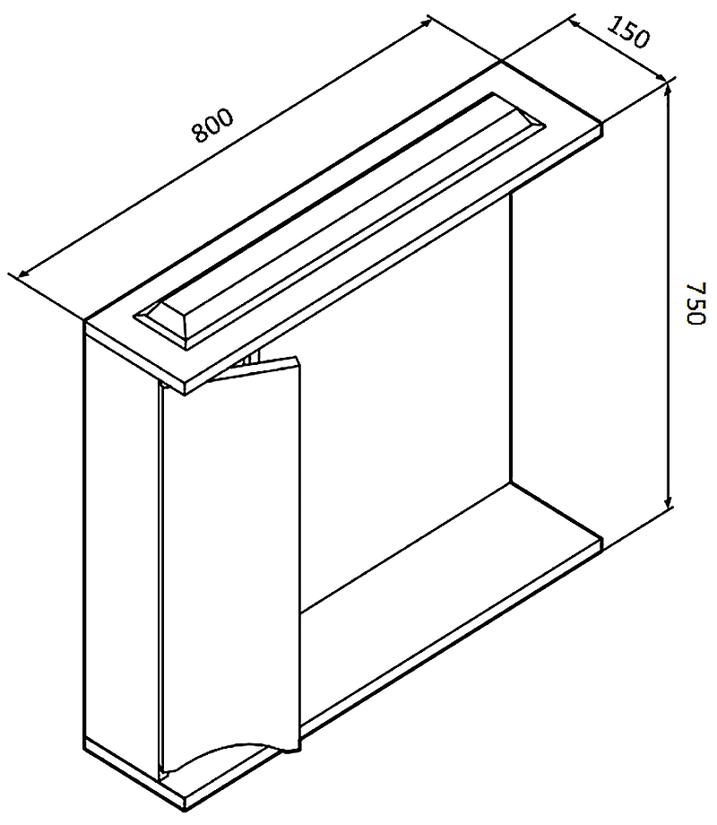 AM·PM Like M80MPL0801WG Зеркало 800x780 со шкафчиком (белый)