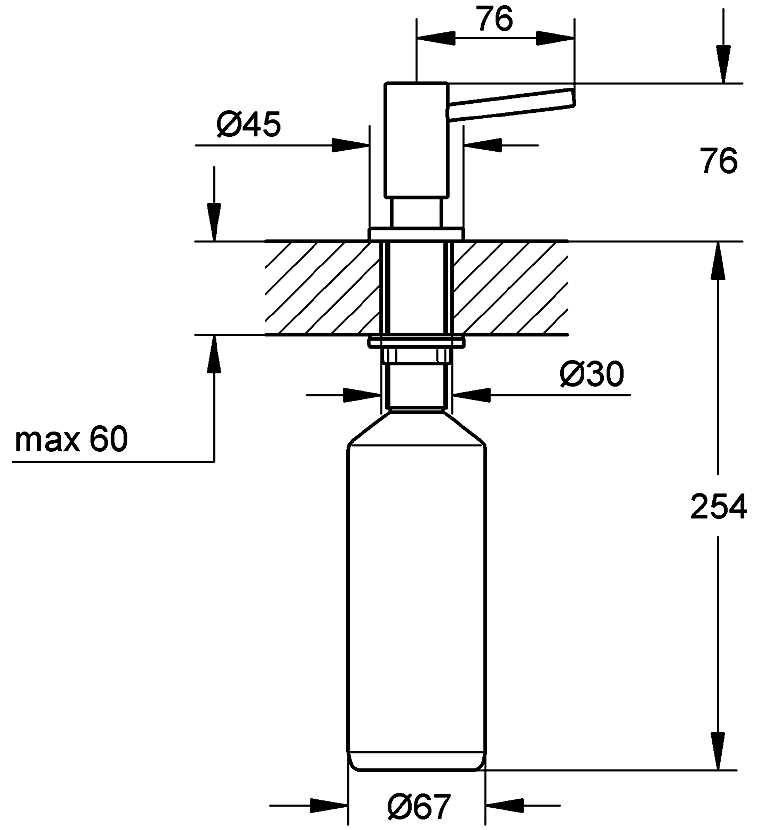 Grohe 40535 DC0 Cosmopolitan Встраиваемый диспенсер для жидкого мыла