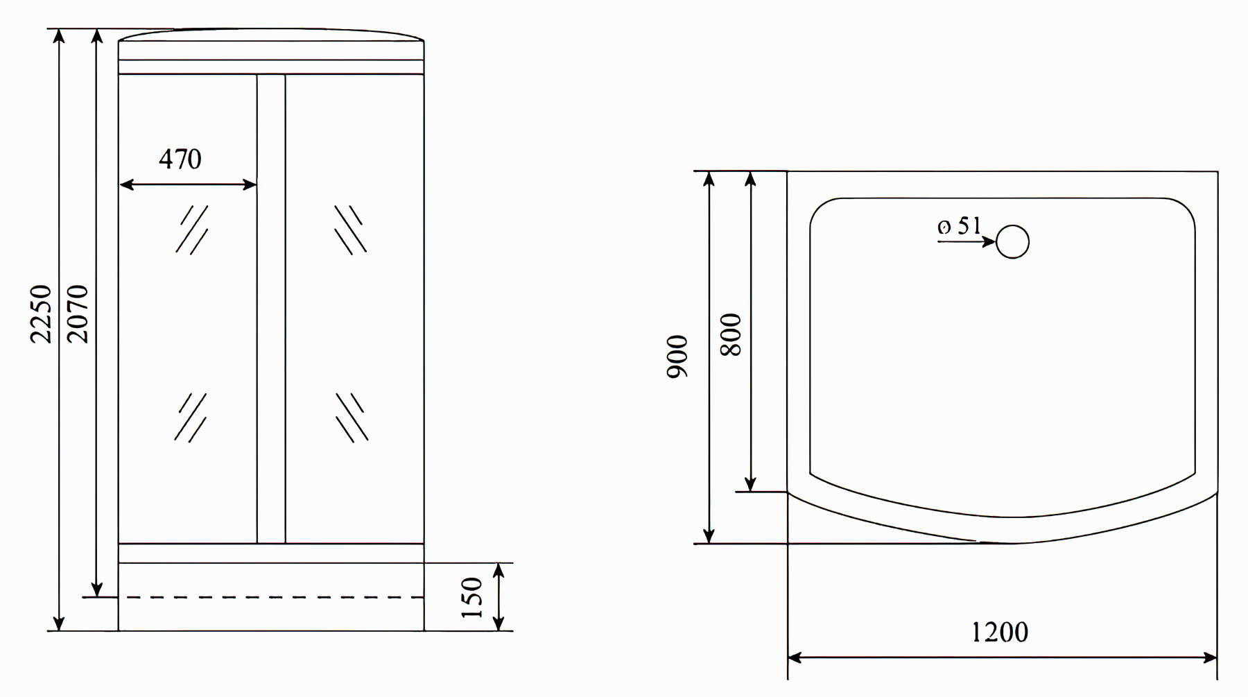 Timo Lux T-7715 Душевая кабина 120x90x225