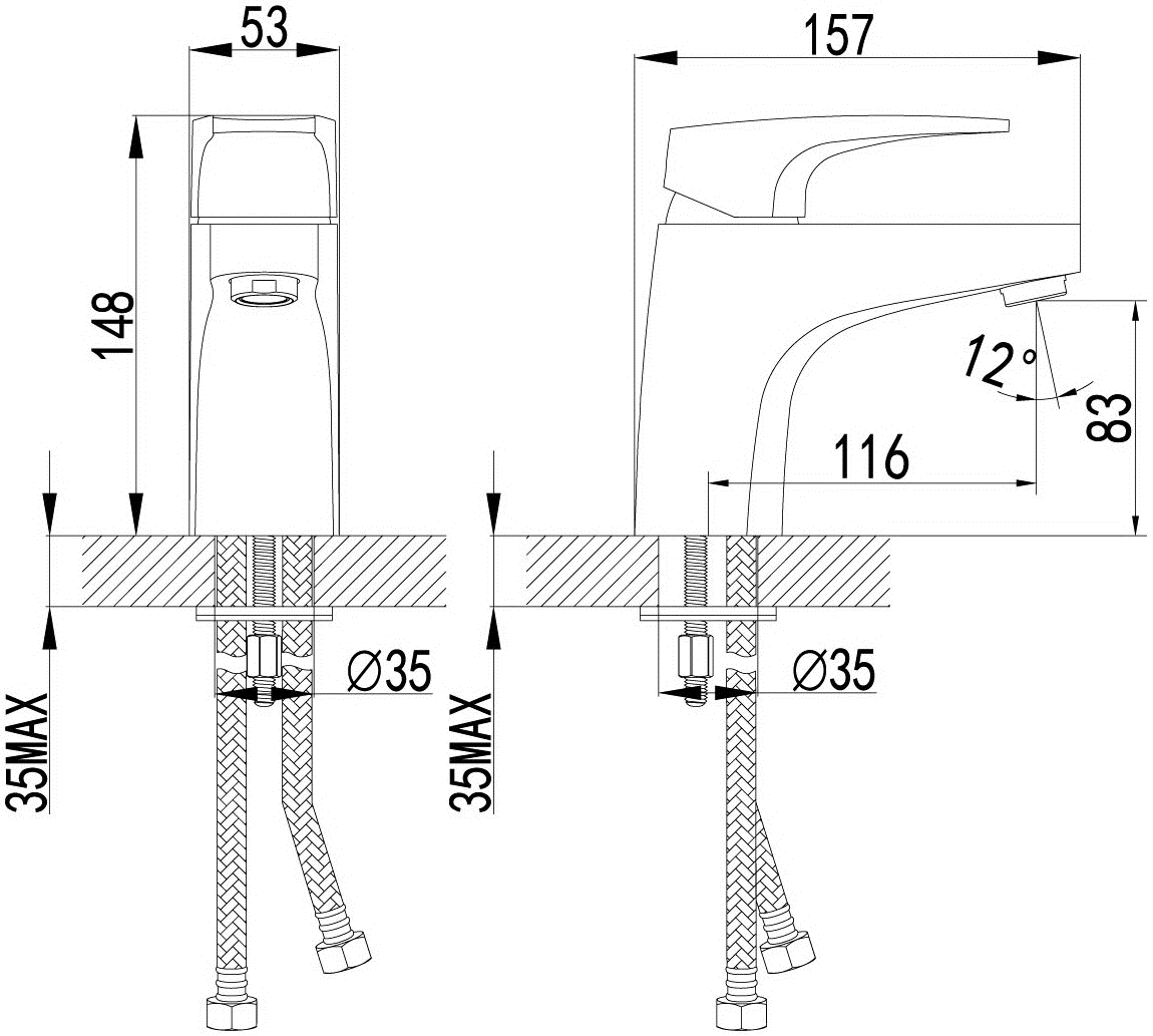 Lemark Shift LM4306C Смеситель для раковины