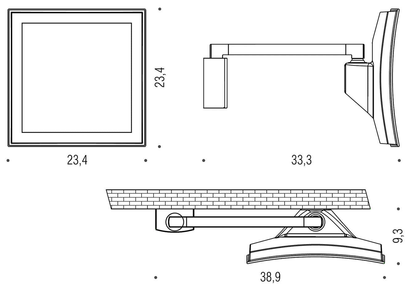 Colombo ANNA B9760 Настенное косметическое зеркало с LED подсветкой 3.5x