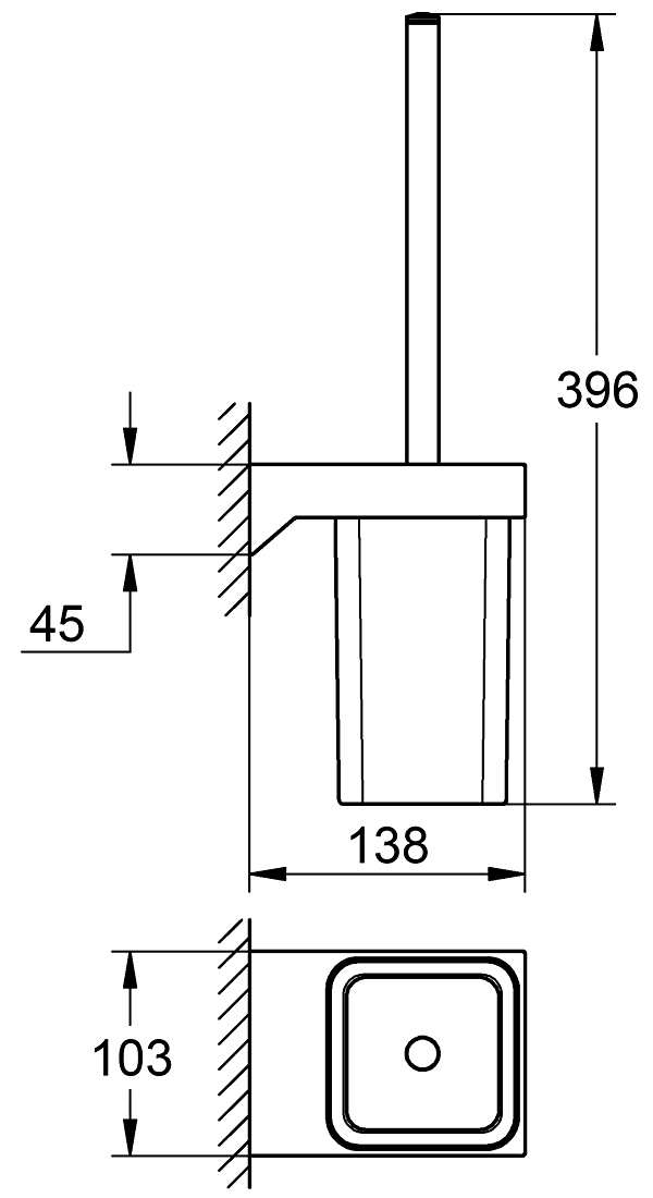 Grohe Selection Cube 40857 000 Ёршик настенный