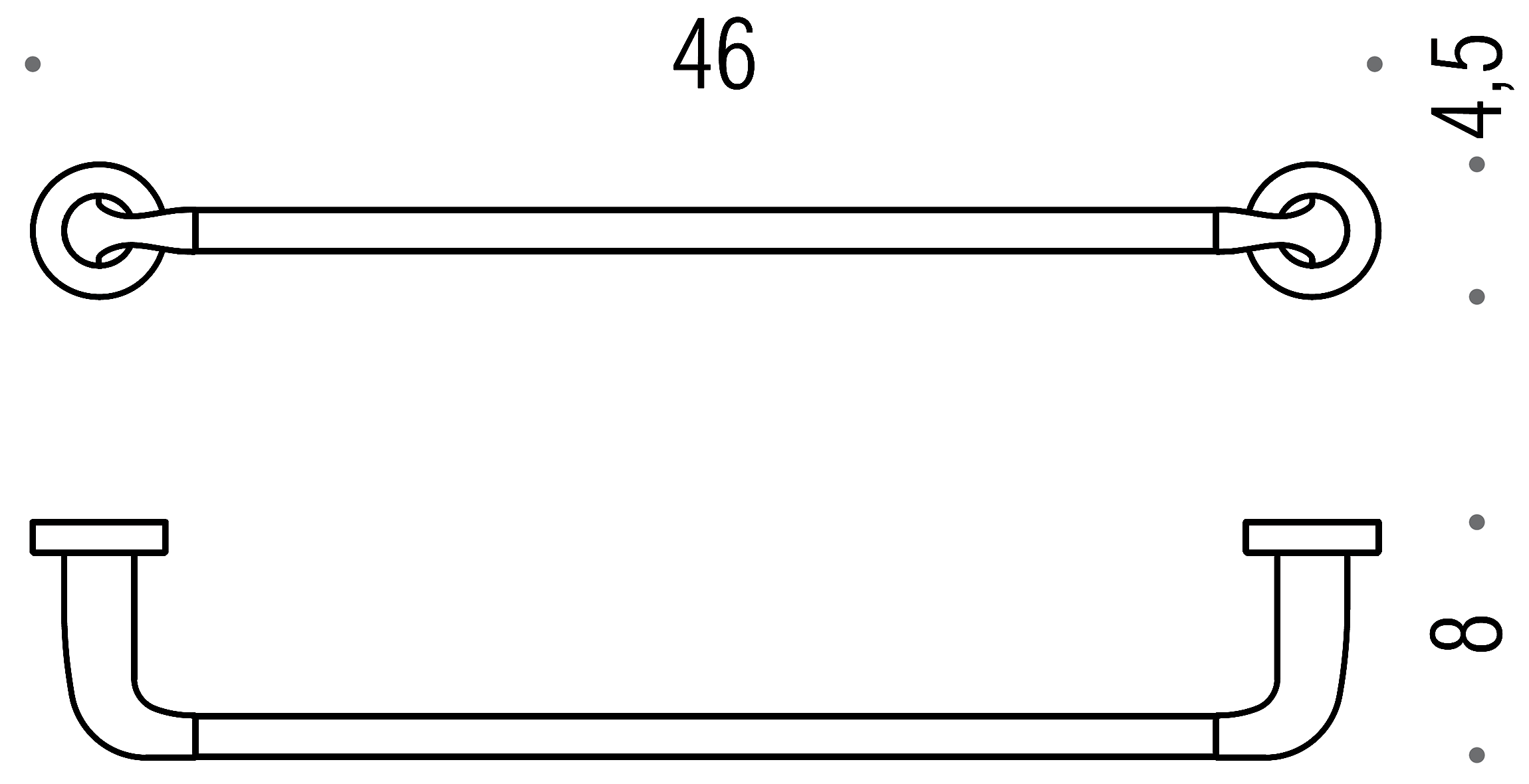 Colombo Basic B2710 Полотенцедержатель 46 см