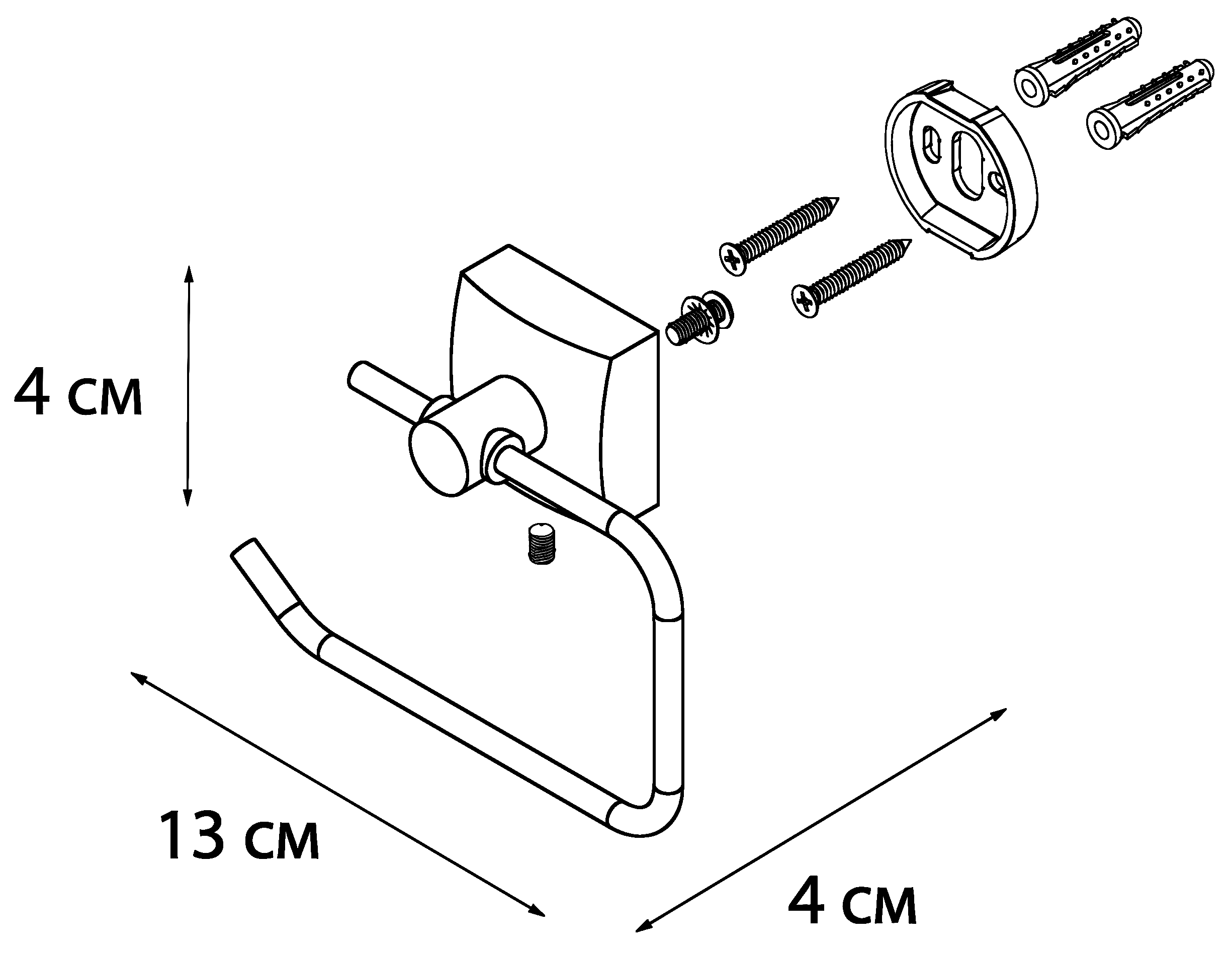 Fixsen Kvadro FX-61310A Держатель туалетной бумаги