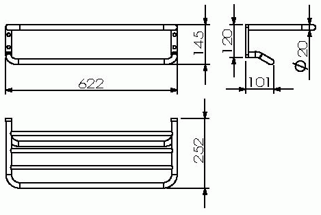 Langberger 28003A Полка для полотенец 60 см