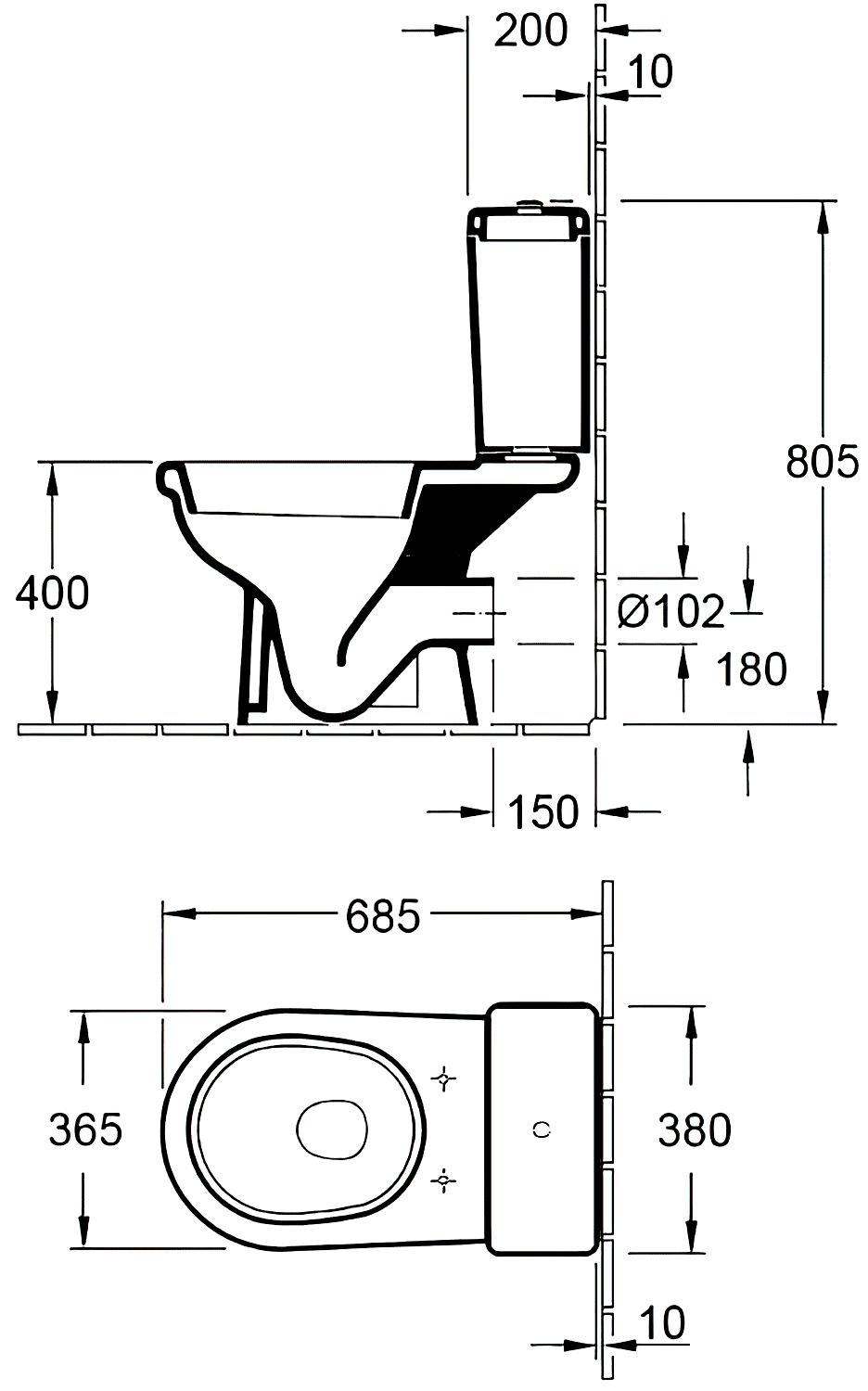 Gustavsberg Perl 4021RH01 Унитаз-компакт с сиденьем и крышкой