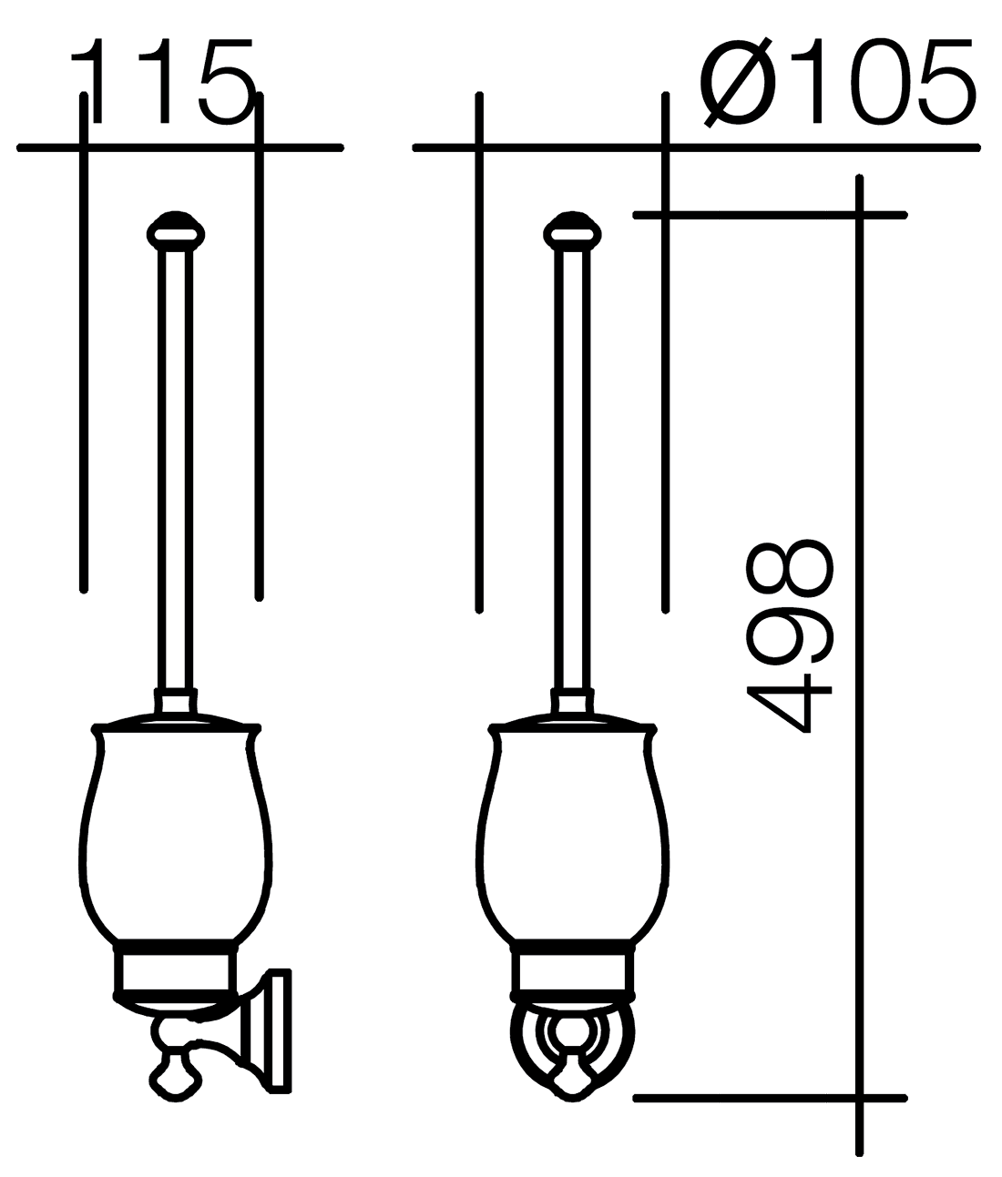 Schein Saine 7053031VF Ёршик настенный (золото)