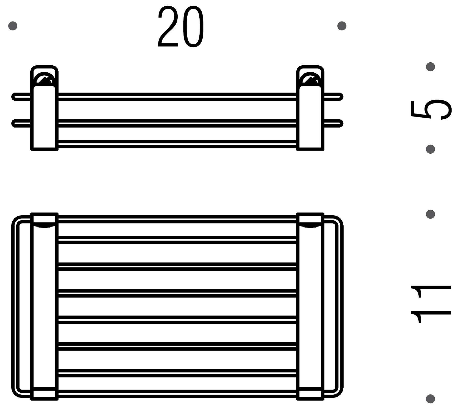 Colombo AngolaRing B9631 Полочка для банных принадлежностей 200x110