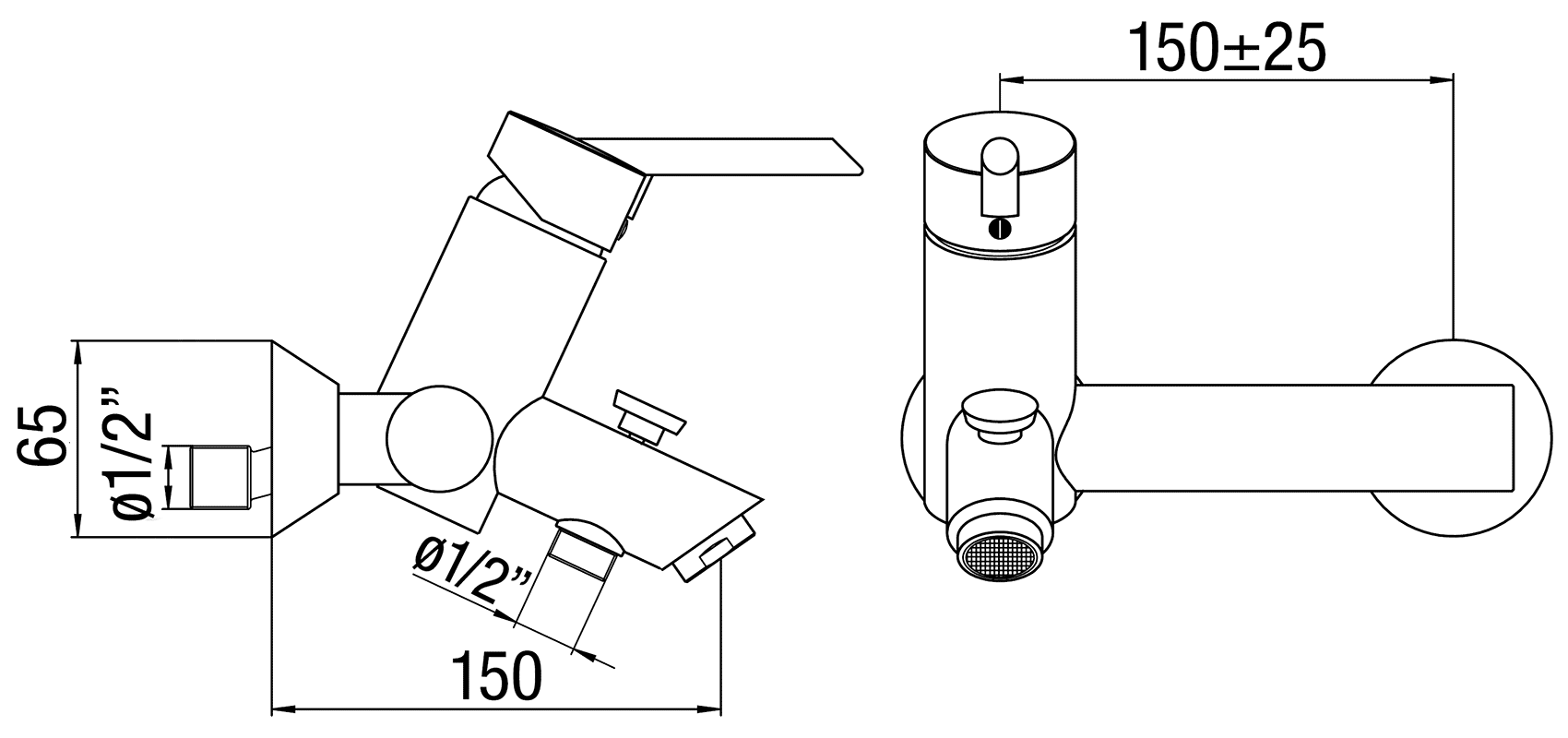 Nobili OZ OZ110/1T2CR  Смеситель для ванны