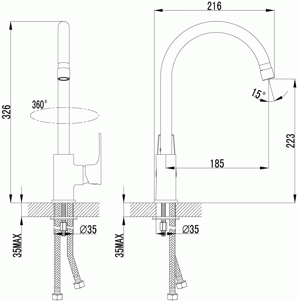 Lemark Plus Factor LM1605C Смеситель для кухни