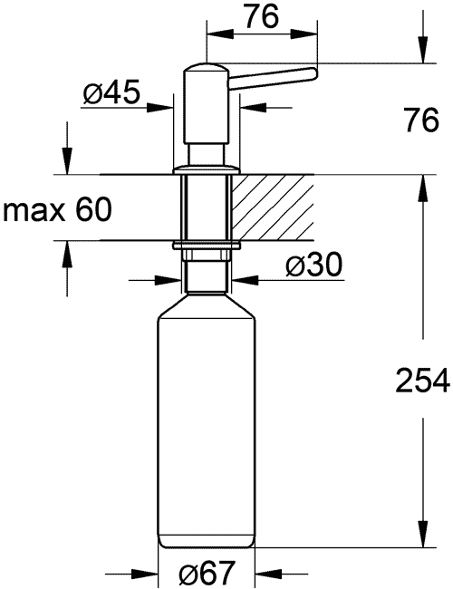 Grohe 40536 000 Contemporary Встраиваемый диспенсер для жидкого мыла