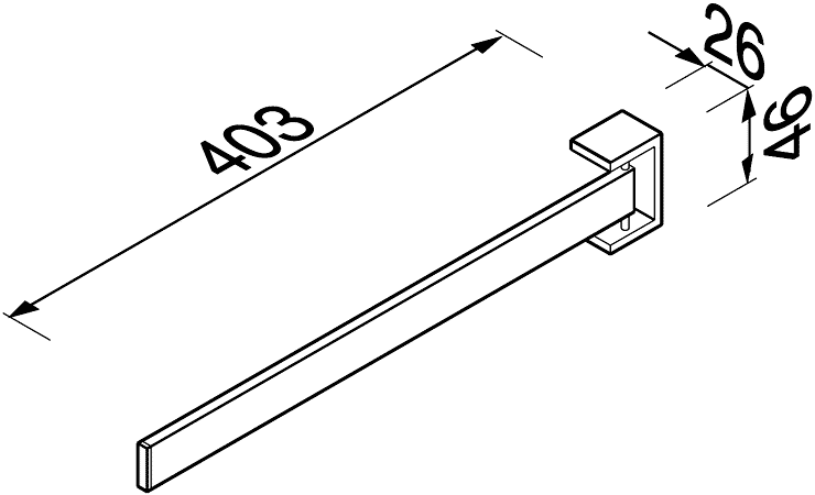 Geesa Modern Art 3519-02  Полотенцедержатель 40 см одинарный поворотный