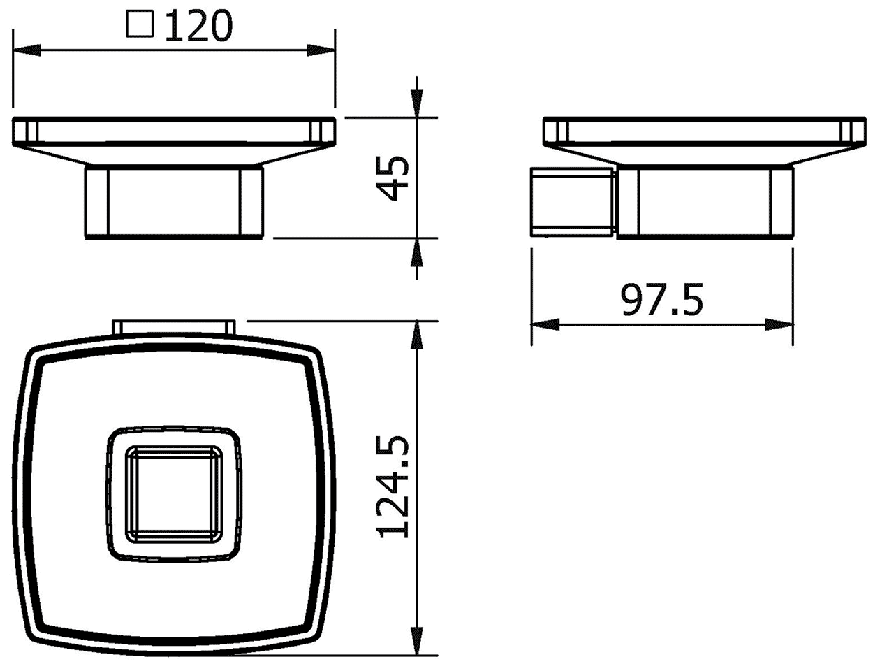 Langberger Vico 11315A-BP Мыльница настенная (чёрный)