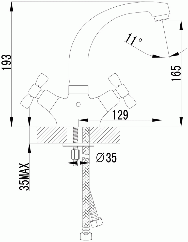 Lemark Benefit LM2507C Смеситель для раковины