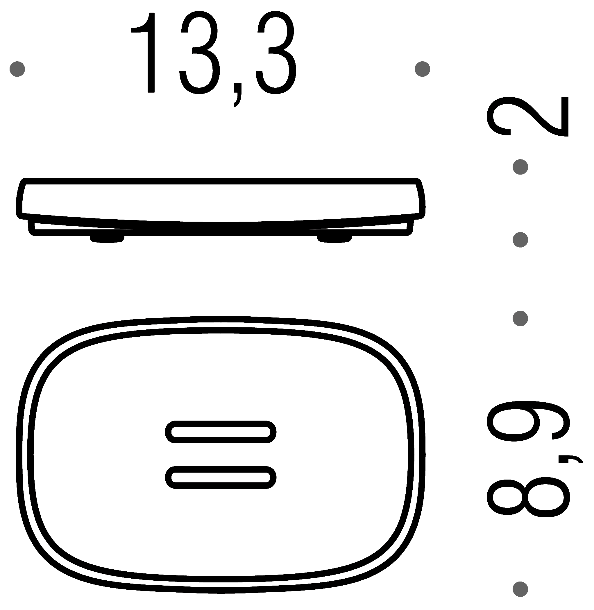 Colombo Trenta B3040NM Мыльница настольная (чёрный)