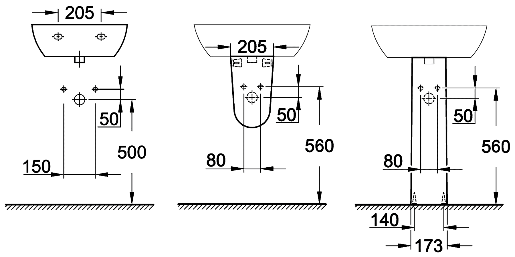 Grohe Bau Ceramic 39424 000 Мини-раковина 453х354