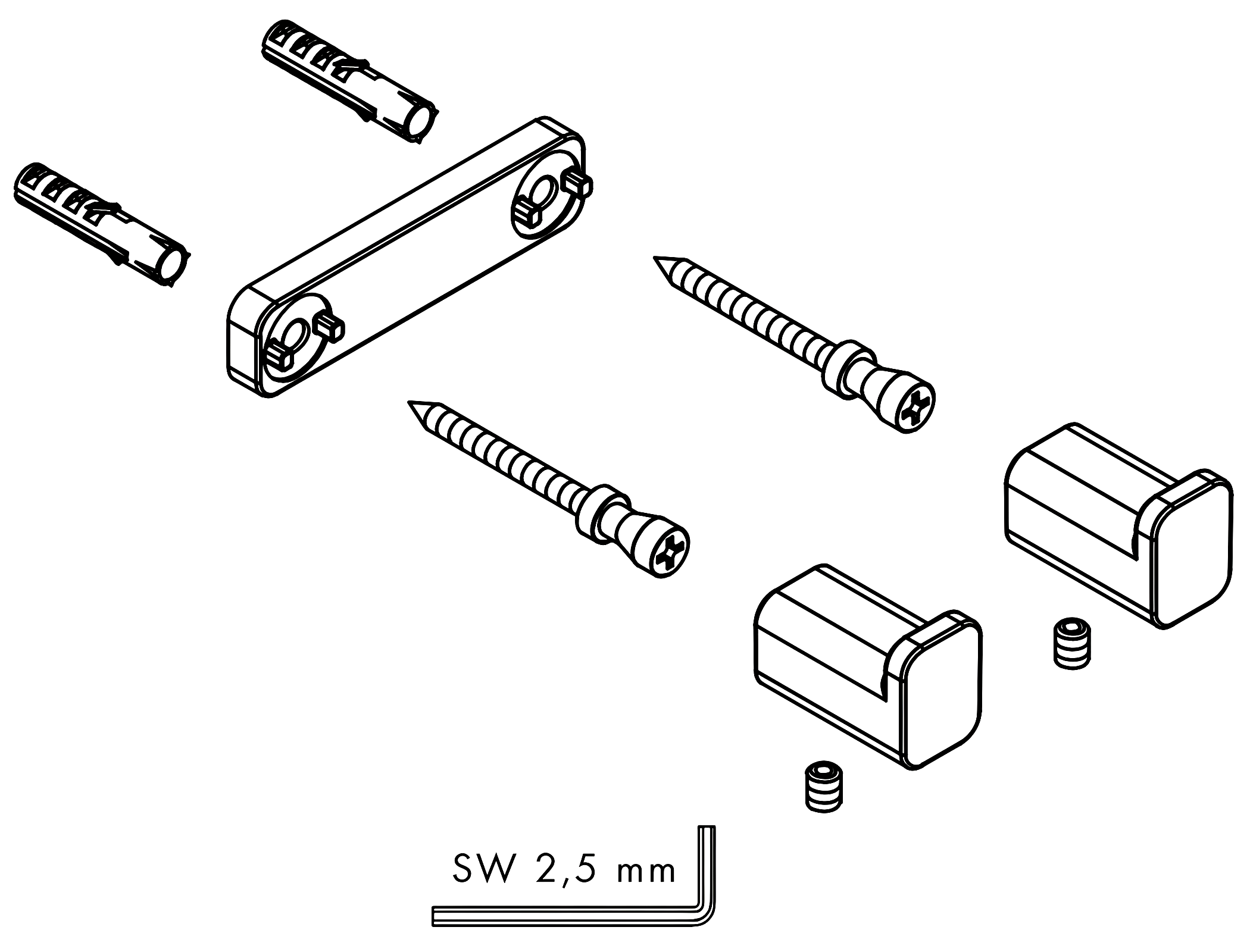 Hansgrohe AddStoris Q 41755 700 Крючок двойной (белый)