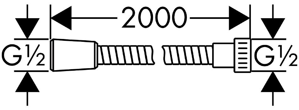 Hansgrohe Metaflex 28264 000  Душевой шланг 2.00 м