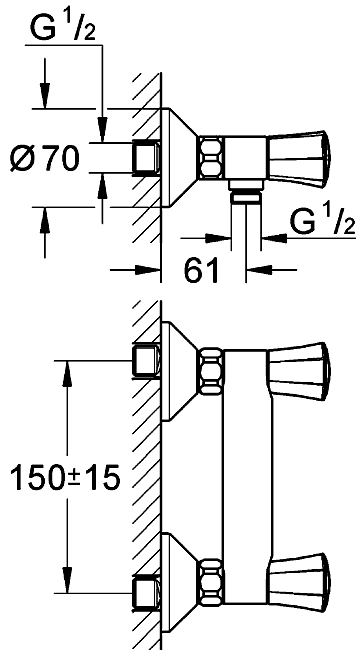 Grohe Costa L 26330 001 Смеситель душевой