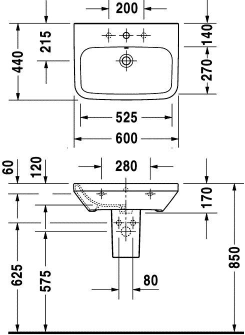 Duravit DuraStyle 231960 Раковина 600x440