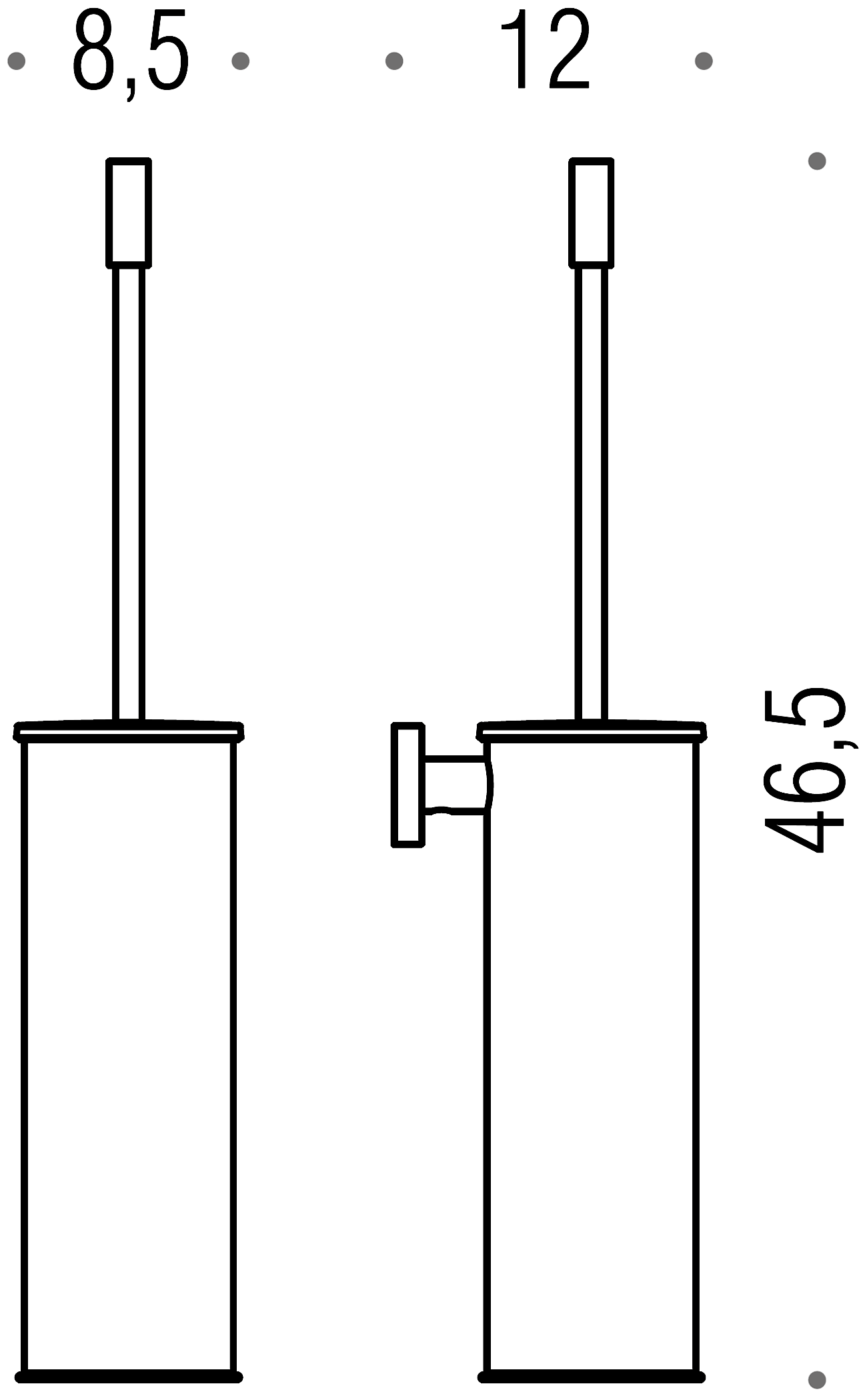 Colombo Plus W4962 BM Ёршик настенный (белый)