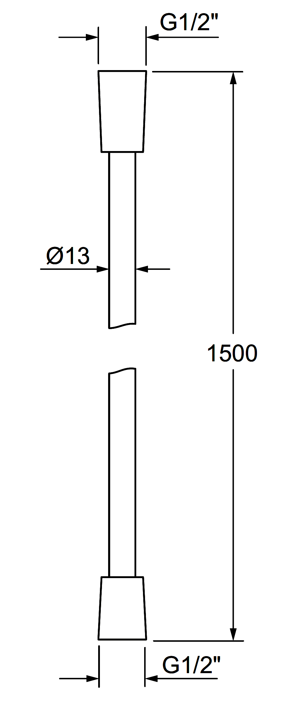 Remer 332CN2G150BO Душевой шланг 1.5 м ПВХ (белый)