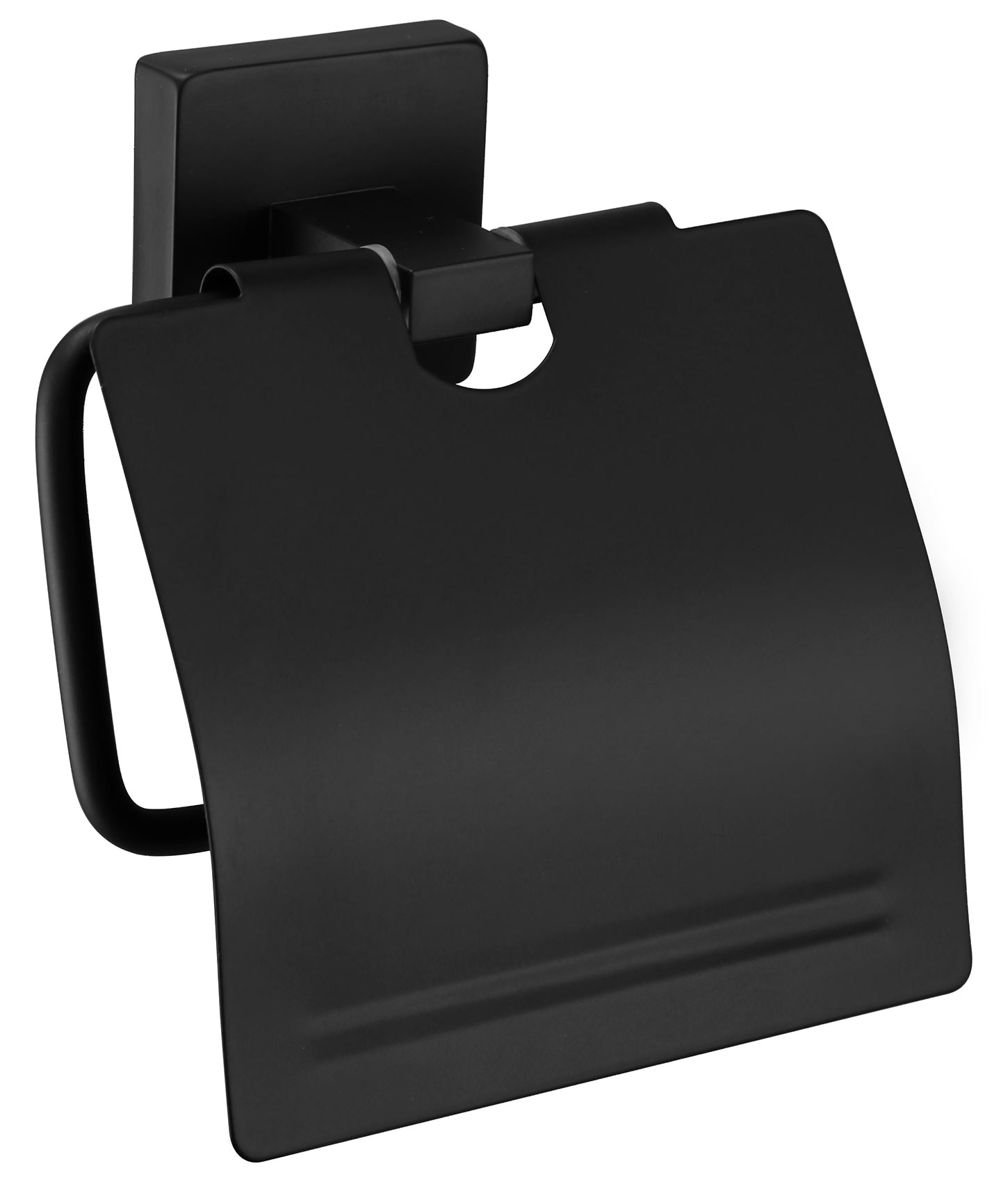 Rainbowl Cube 2742-BP Держатель туалетной бумаги с крышкой (чёрный)