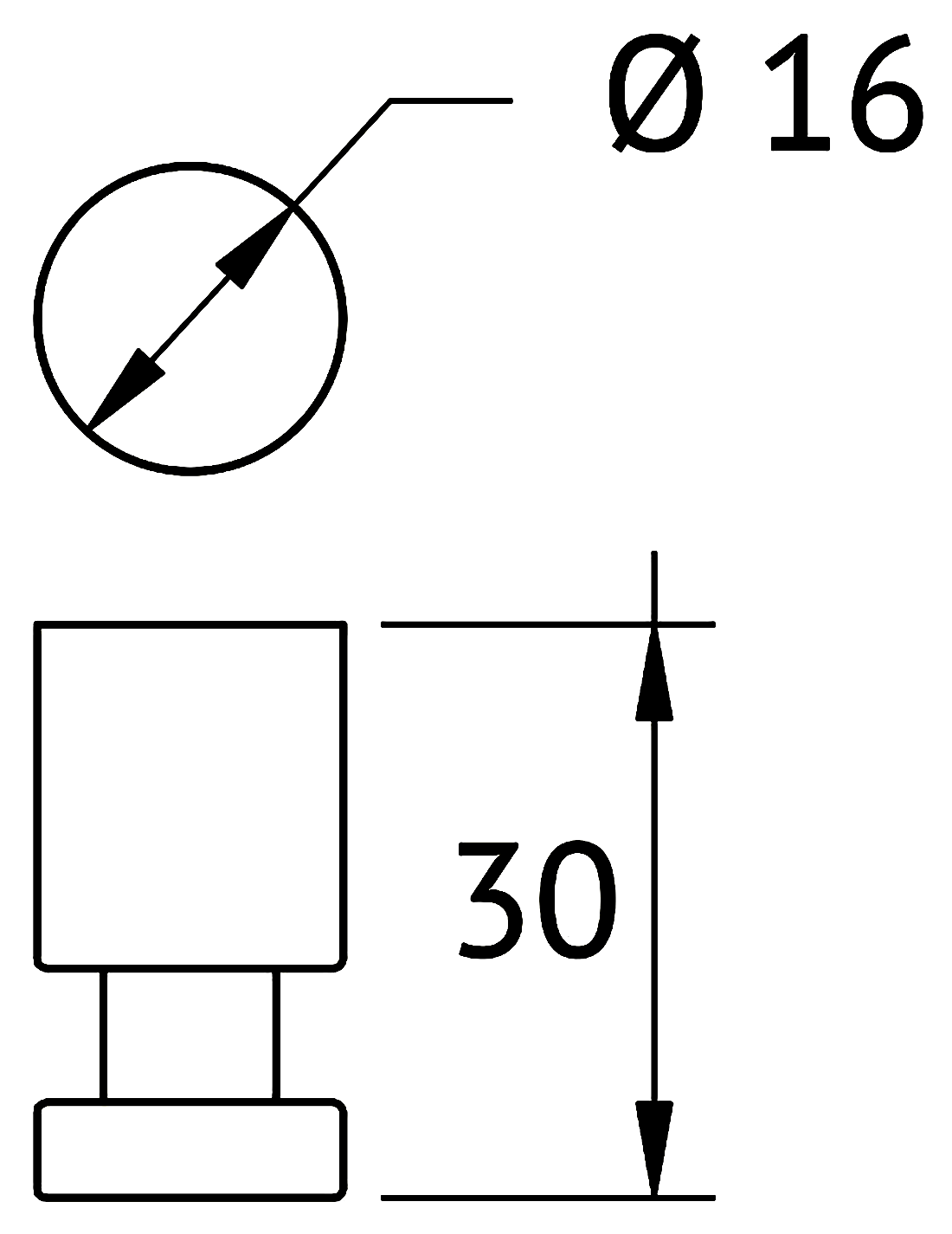 ArtWelle Universell 8105-1 Крючки 30 мм (комплект 2 шт.)