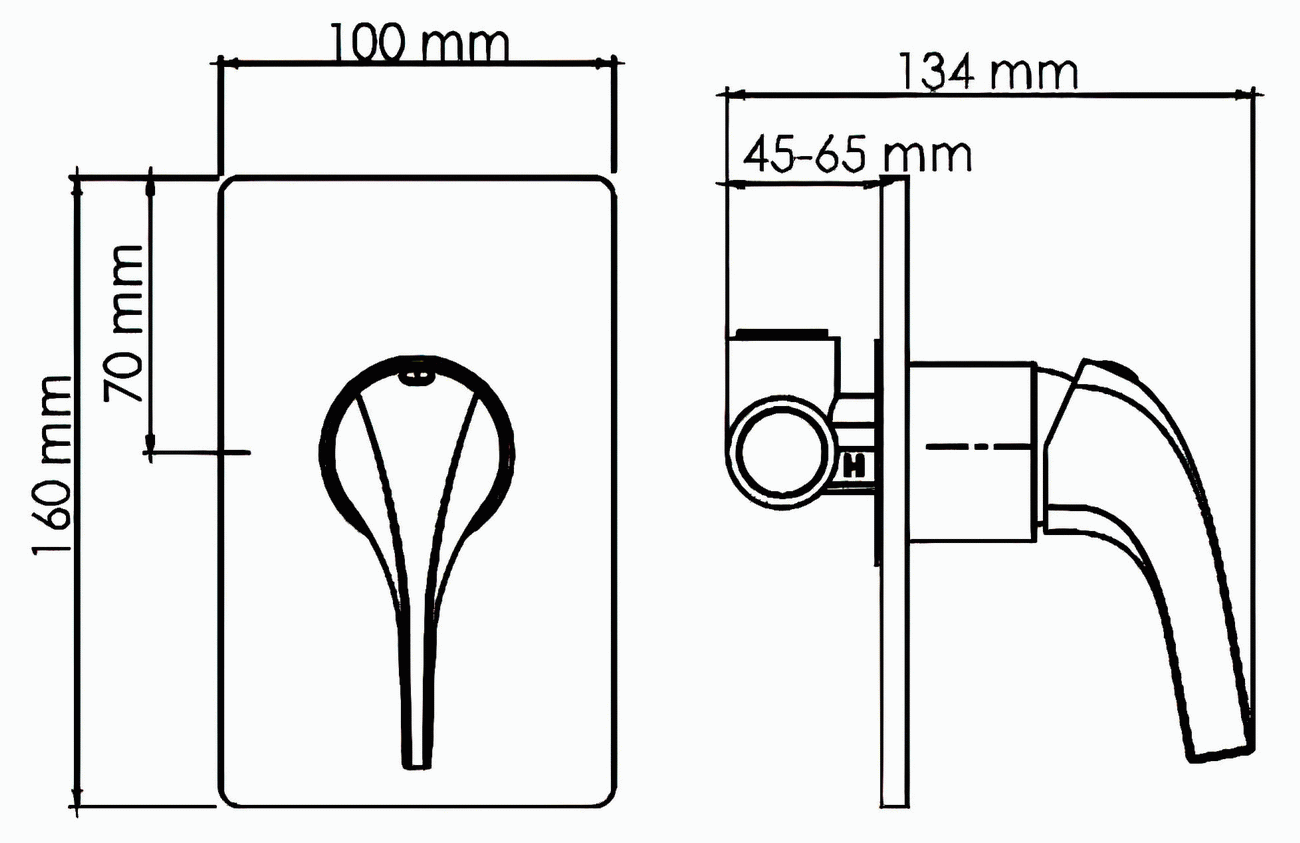 WasserKraft Sauer 7151 Встраиваемый смеситель для душа (золото)