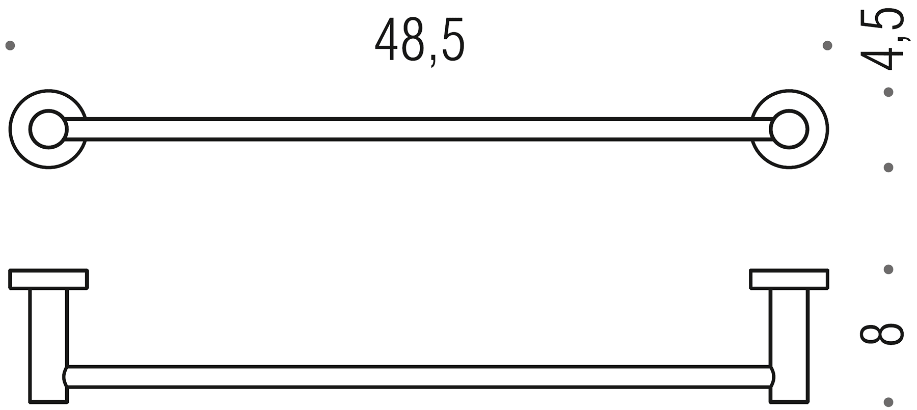 Colombo Plus W4910 NM Полотенцедержатель 48 см