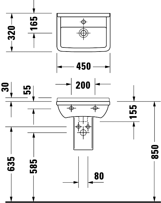 Duravit Starck 3 075045 Раковина 450х320