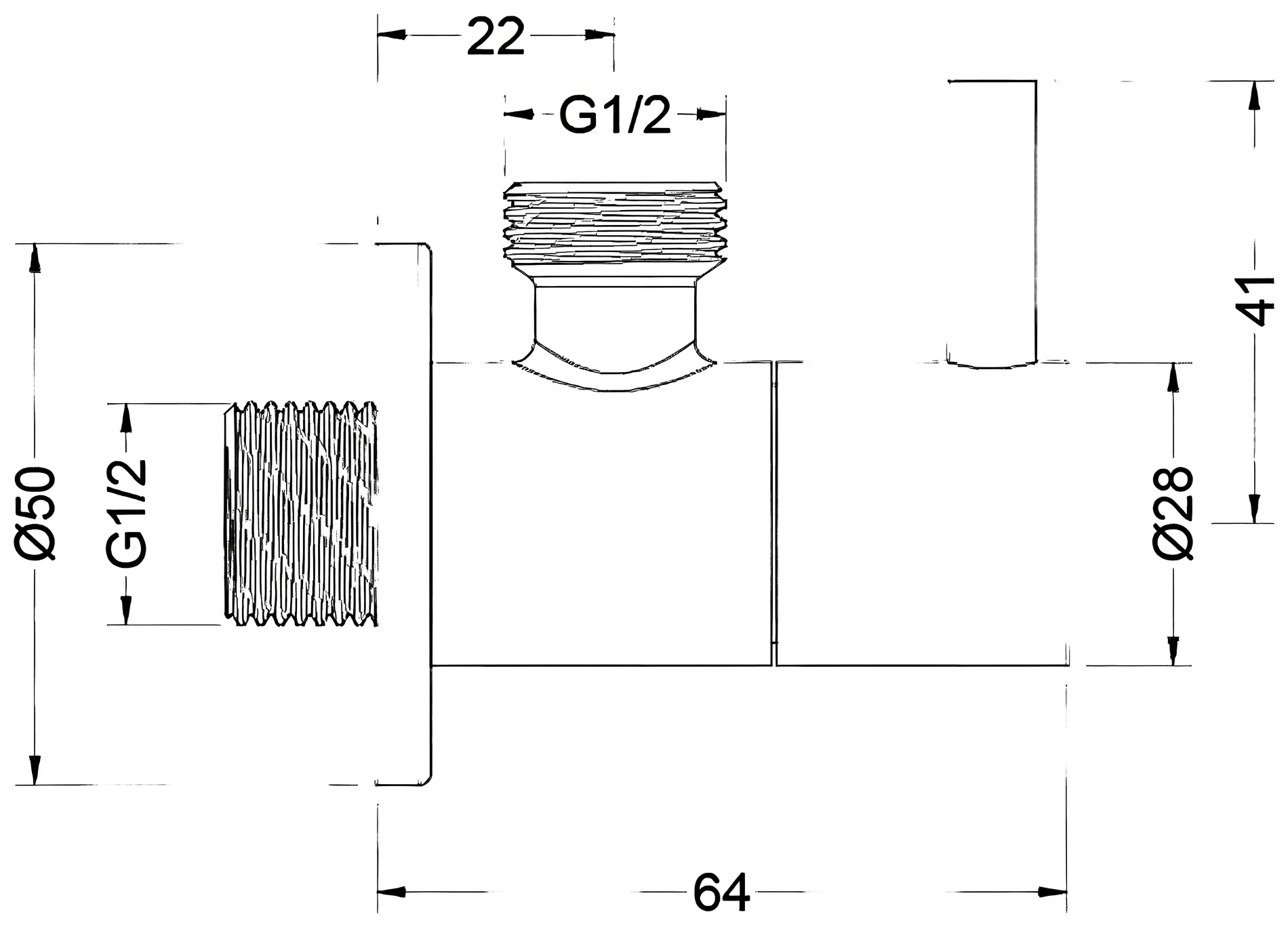Aquatek AQ2452CR Угловой вентиль 1/2"x1/2" (хром)